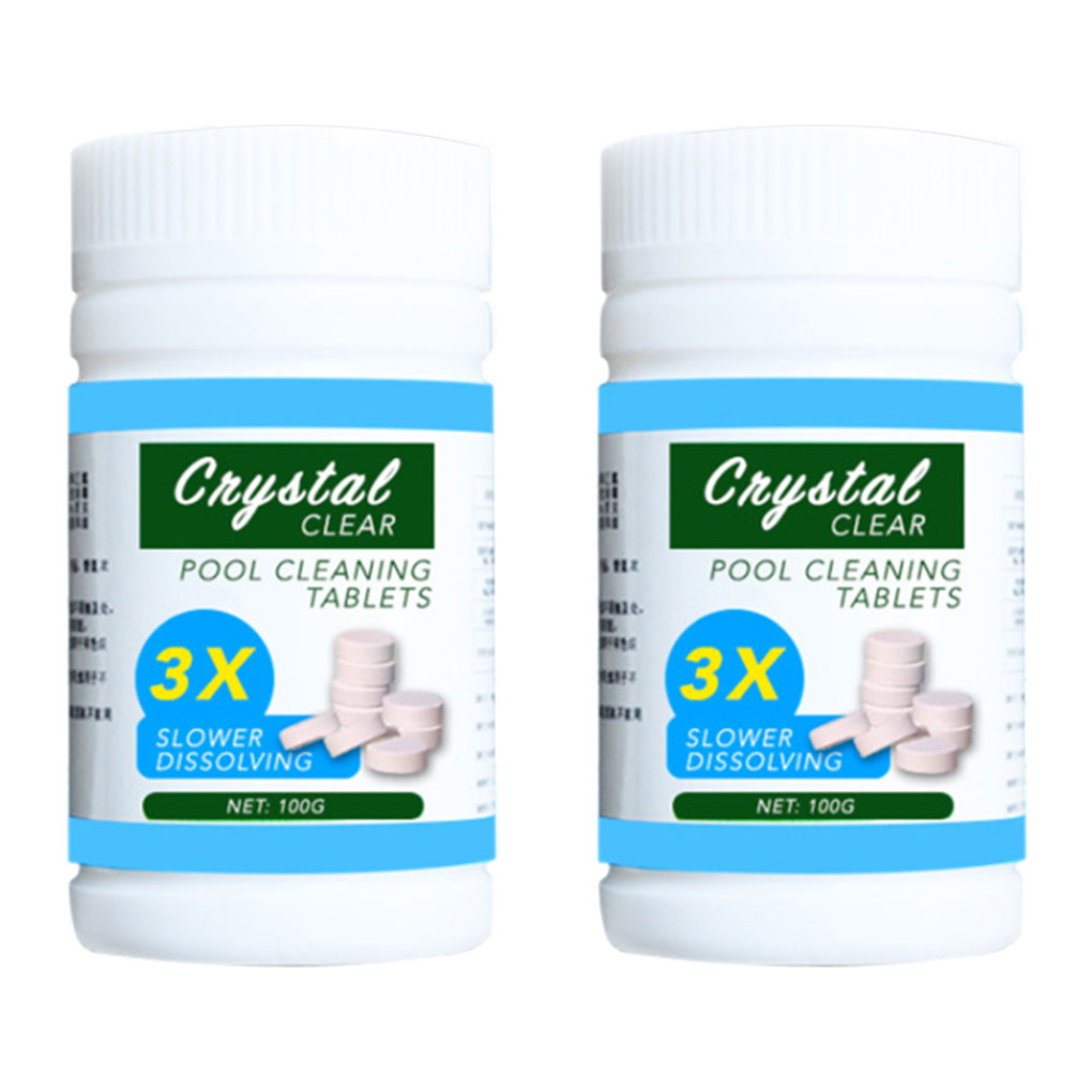 100pcs/bottle Pool Cleaning Tablet Effectively Purify Water Crystal Clear Pool Foaming Cleaners Swimming Pool Detergent