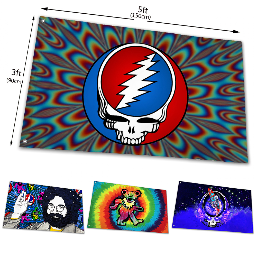 Fans Flag Psychedelic Band Grateful Dead Banner Flag Decoration