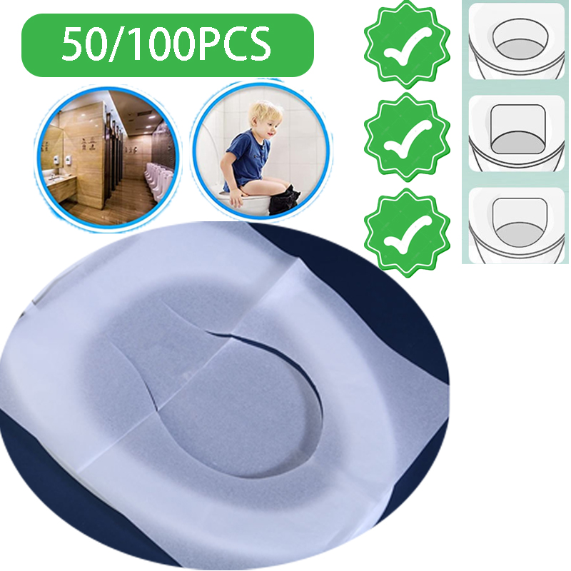 Portable Toilet Seat Covers Disposable Quickly Dissolves not clogged For Travel Camping el Bathroom Toilet bacterial isolated