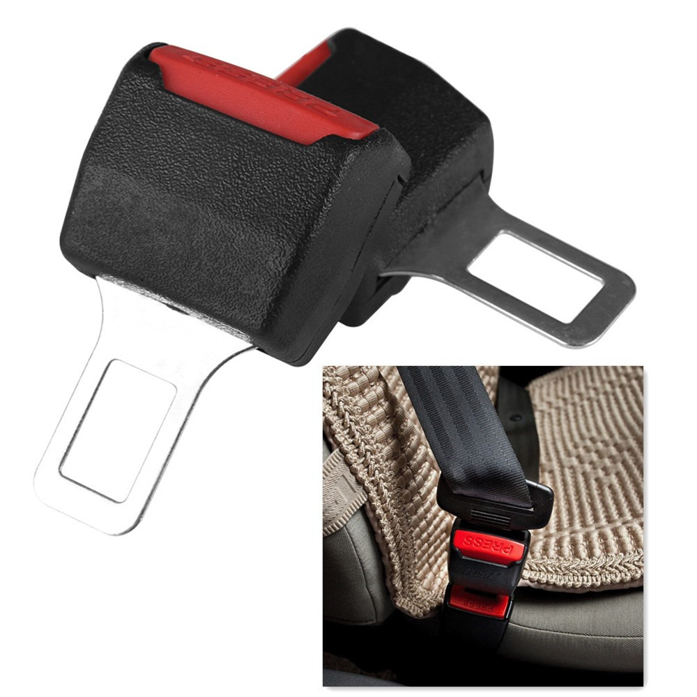 1pc Creative Black Car Seat Belt Clip Extender ремень безопасности Safety Seatbelt Lock Buckle Plug Thick Insert Socket