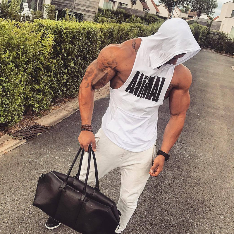 Top s Gym T-shirt Man Sleeveless Sweatshirt Gym Clothing Men Bodybuilding Clothes Men's Singlet Fitness Vest Singlets Tops
