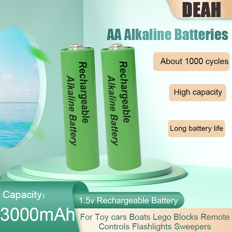 1-2PCS AA Battery 3000mah Rechargeable Battery For Flashlight Clock MP3 Player Toy Alarm 1.5V Alkaline battery VS NI-MH Battery