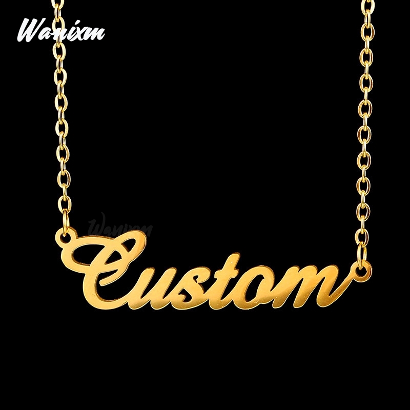 Stainless Steel Customized Name Necklaces for Women Personalized Necklace Stethoscope Letter Heart Butterfly Pendant Jewelry