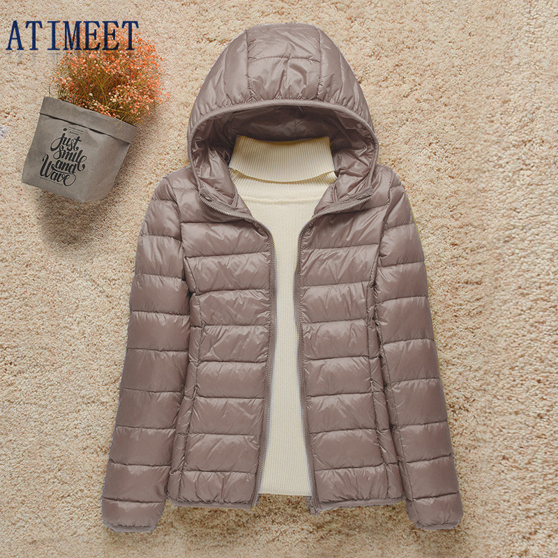  Women Thin Down Jacket White Duck Down Ultralight Jackets Autumn And Winter Warm Coats Portable Outwear