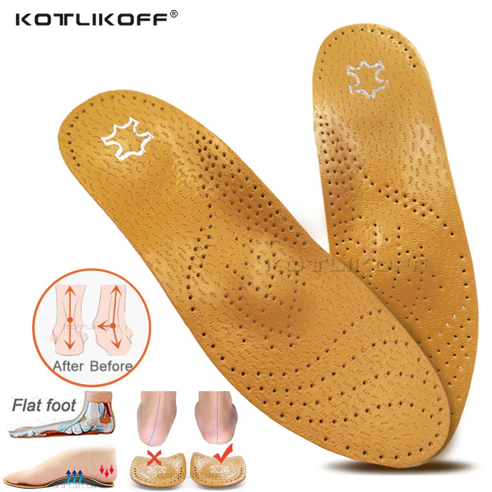 Best Insole For Shoes Leather Ortic Insoles Flat Feet High Arch Support Orthopedic Shoes Sole Fit In O/X Leg Corrected Insert