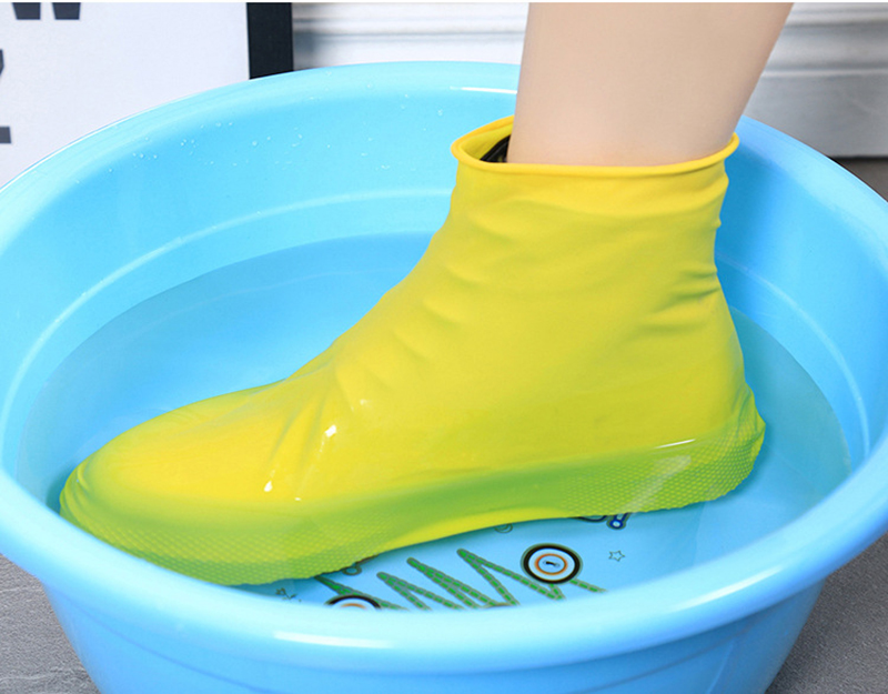 Thicken Waterproof Shoe Cover Silicone Rain Shoes Pocket Rubber Boots Cover Sneakers Protector Foot Covers Cycling Overshoes 