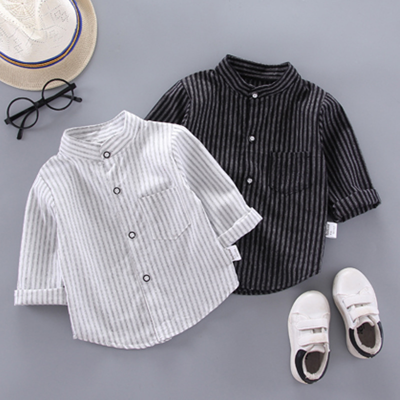 IENENS Spring Thin Shirts Baby  Long Sleeve Striped Print Shirts Kids Tops Tees Shirts Casual Blouse