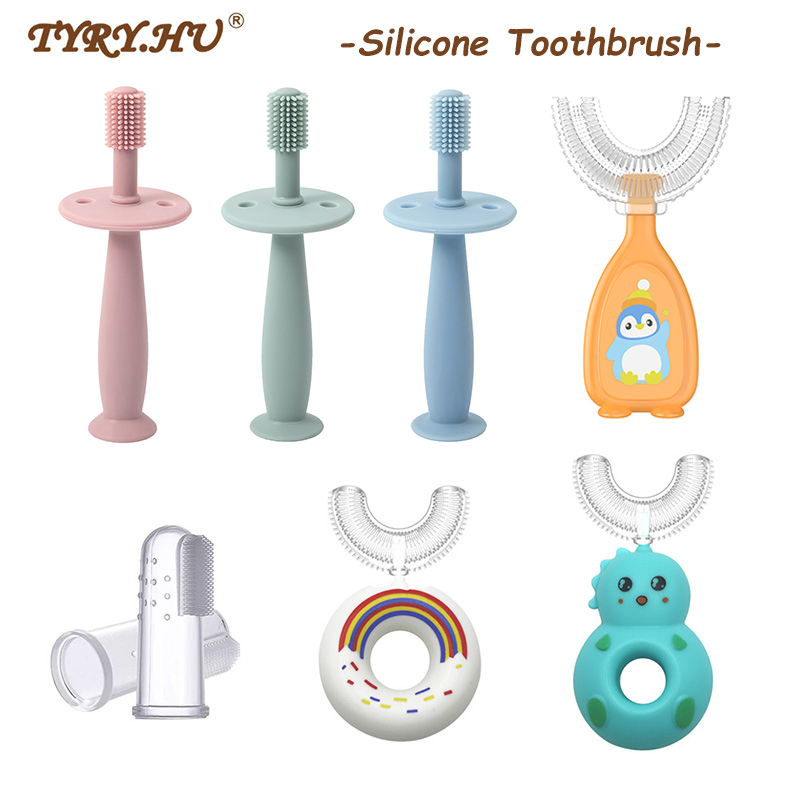 1PC Baby Soft Silicone Training Toothbrush Baby Children Dental Oral Care Tooth Brush Tool Baby kid tooth brush Infant items