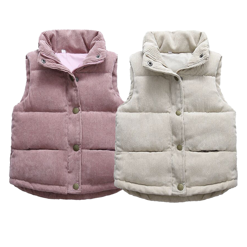 Autumn Children Warm Thicken Vest Baby Cotton Waistcoat Kids Outerwear Coat Children Clothing  Girls  Jackets Vest