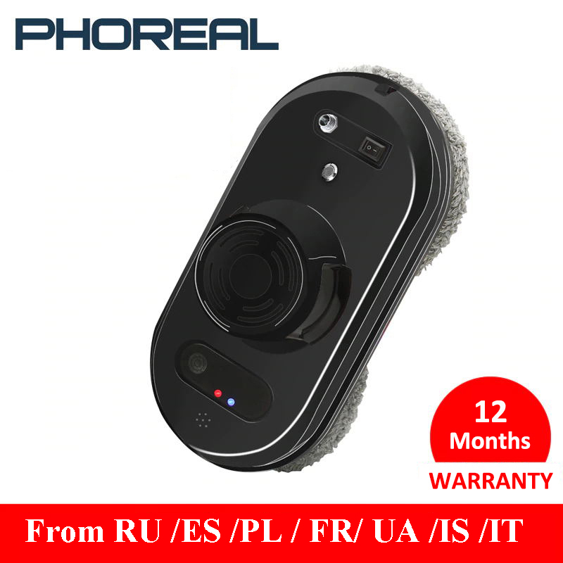 PhoReal FR-S60 Window Cleaning Robot High Suction Electric Window Cleaner Robot Anti-falling Remote Control Robot Vacuum Cleaner