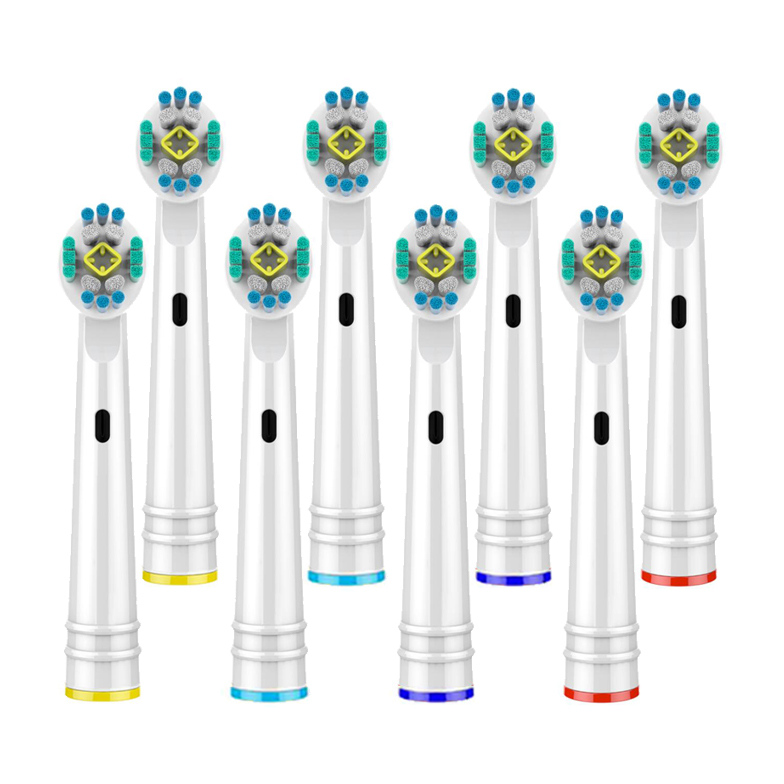 8pcs Electric Toothbrush Nozzles For Oral B 3D White Toothbrush Heads Braun WholeDropshipping Toothbrush Heads
