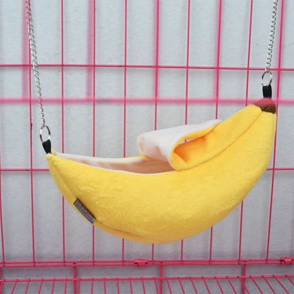 Animals Design Pet Banana Hamster Rat Hammock Cage House Nest  Hamster Warm House  Small Animal Hammock