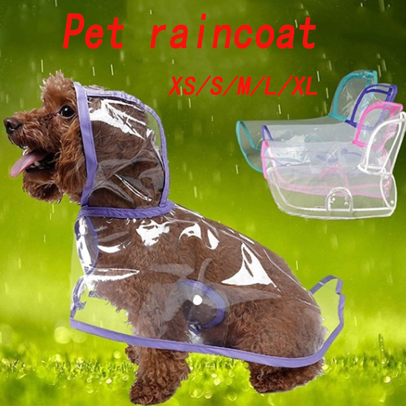 Waterproof And able PU Transparent Raincoat For Pets Small And Medium-Sized Dog Two-legged Dog Cat Raincoat