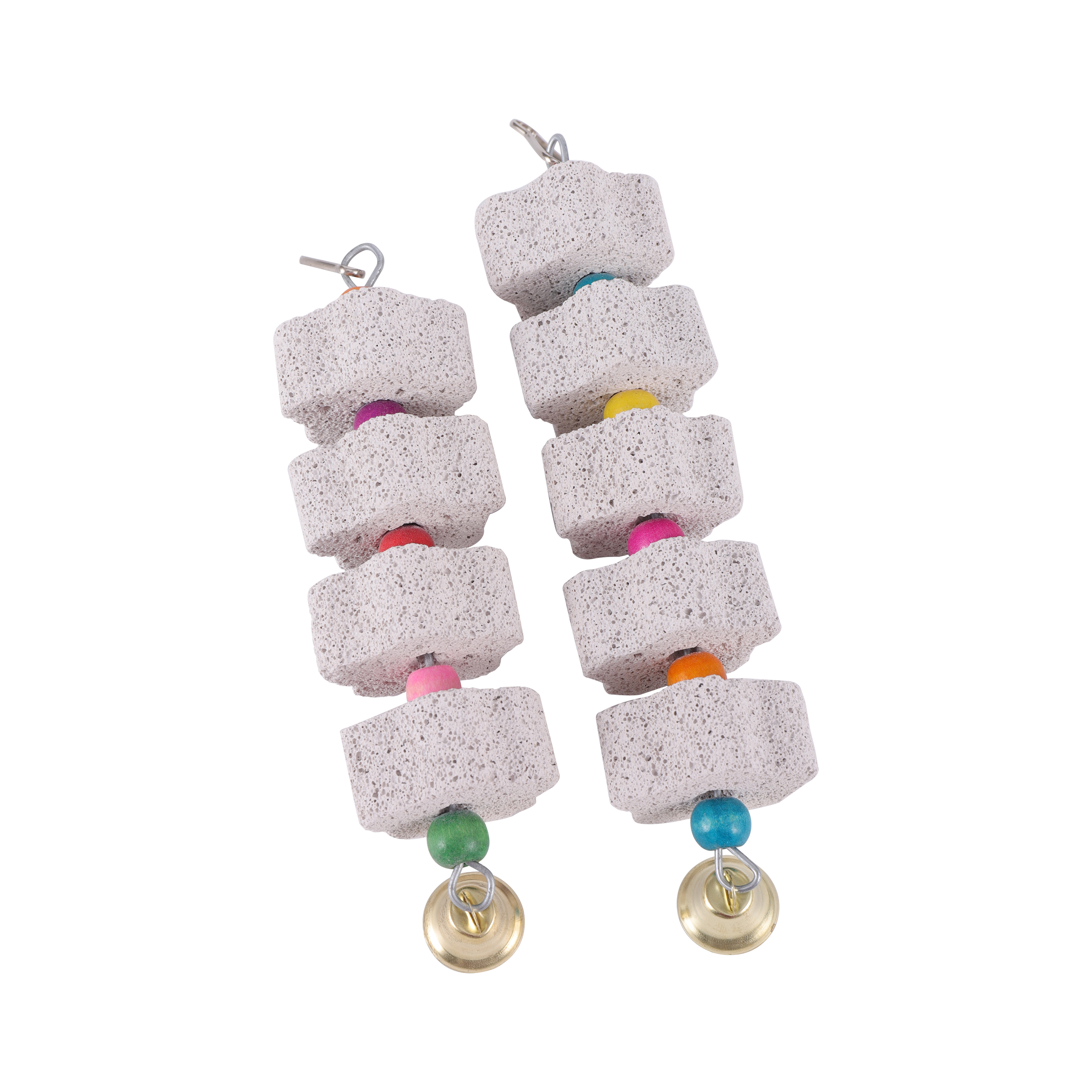 Stone Mineral Pet Supplies Bird Cage Toy Grinding Stone Flower Shape Hang Style Parakeet Toy For Parrot