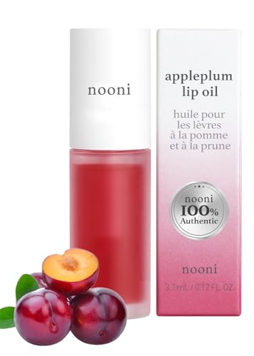 NOONI Korean Lip Oil - Appleplum | Lip Stain, Gift, Long-Lasting, Moisturizing, Plumping, Revitalizing for Dry Lips, Waterproof, No Peel Off, Korean Lip Tint, Red Tinted Lips, 0.12 Fl Oz