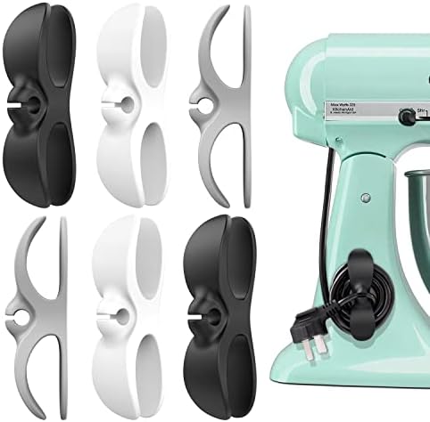 Wire Cord Organizer for Appliances, Yoelike Cord Wrap Holder Stick On Cooker Accessories for Mixer, Blender, Toaster, Coffee Maker, Pressure Cooker and Air Fryer Storage (6Pack)