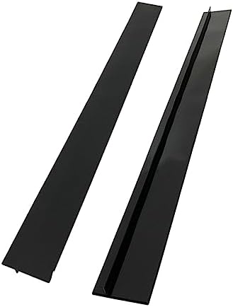 Silicone Stove Gap Covers (2Pack 25 Inches), Heat Resistant Oven Gap Filler Seals Gaps Between Stovetop and Counter, Easy to Clean Stove Gap Guard, Black