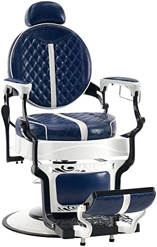 BarberPub Heavy Duty Metal Luxury Vintage Barber Chair All Purpose Professional Hydraulic Reclining Salon Beauty Spa Chair Styling Equipment 8739