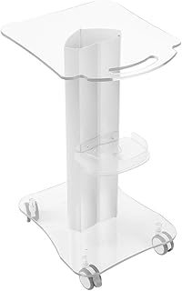 Beauty Cart, Salon Trolley with Tray, Aluminum Stand for Beauty Salon Hairdresser RF Beauty Equipment