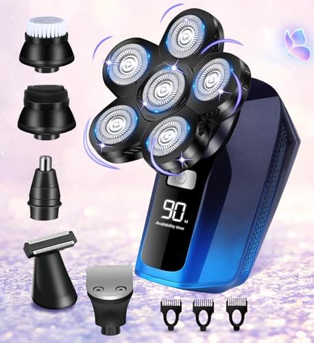 Electric Razors for Women, 6 in 1 Electric Shaver for Women Cordless, Electric Painless Leg Shaver for Women, Waterproof Wet Dry Women 6 Head Shaver, Hair Remover for Legs Bikini Face Lips Hairs