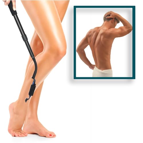 Smooth Reach Long Razor Extension Handle - Leg Hair Removal for Women – Razor Extender For Pregnant Women, Limited Mobility Shaving Tool - Back Shavers for Men - Works On All Blade Razors