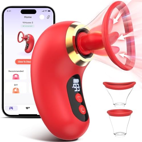 Vibrator Adult Sex Toys for Women - 5IN1 Sucking Vibrator Rose Sex Toy, 3 Sucking, 9 Tongue Licking & Vibrating Adult Sex Toys, LCD Display Removable Cup Clitoral Stimulator G Spot Vibrators