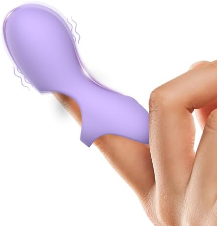 Intense Finger Vibrator for Couples - Powerful Sexual Stimulation Toy for Women with Nipple and Clitoral Sensation - Sexual Pleasure Tools for Women Mini Vibrator Couples Sex Toys (Purple)