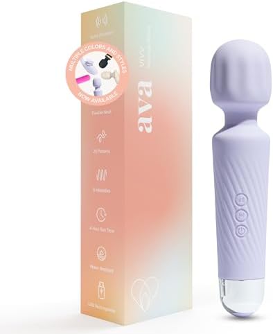 Ava Vibrator Wand Sex Toys [Clit Stimulator Vibrators] Vibrator for Woman | Sex Toy | Gifts for Women | 20 Patterns & 8 Speeds of Pleasure | Quiet & Small | Adult Sex Toys (Purple, Standard)