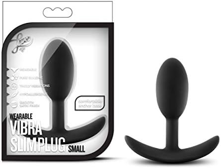 Blush Novelties Luxe Wearable Vibra Slim Plug Small, Motion-Activated Butt Plug, Sex Toy for Adults, Sex Toy for Women, Black