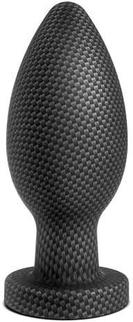 Blush Novelties Spark - Gently Tapered Large 6.5" Anal Butt Plug - Platinum Puria Silicone Enveloped in Satin Ultrasilk - 2.5" Max Width - Advanced Extreme Anal Play Sex Toy for Couples- Carbon Fiber