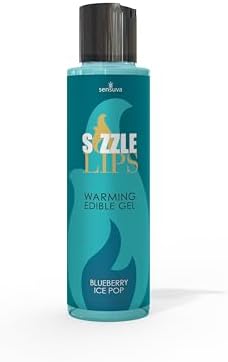 Sizzle Lips Edible Warming Gel (Blueberry Ice Pop, 4.2 fl.oz)