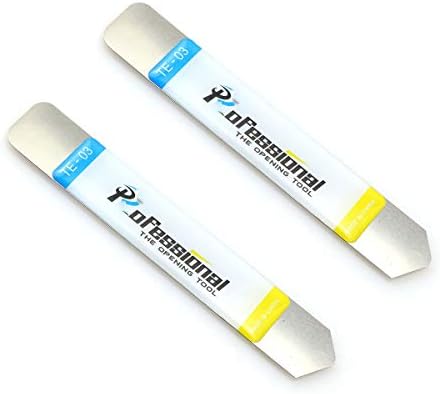 2PCS Metal Flat Spudger Soft Thin Opening Pry Tool Bar Opener Stainless Steel Blade for Mobile Phone Broken Screen Glue Removal Battery Opening Tools Smartphone Parts