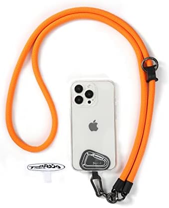project-cb Cell Phone Lanyard ×1,Phone Lanyard Patch ×2,Phone Strap,Universal Lanyard for Phone,Crossbody Phone Strap,Neck Phone Lanyard (Orange)
