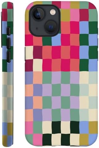 Case Compatible with for iPhone 14,Colorful Checkerboard Phone Case for Girl Women Boy Men,Durable Protection Case for iPhone 14