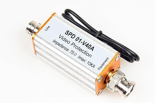 NOYITO Single BNC Coaxial Lightning Arrestor Surge Protector BNC Male to Female Suitable for Coaxial Communication Monitoring Equipment Ethernet Signal Surge Protection