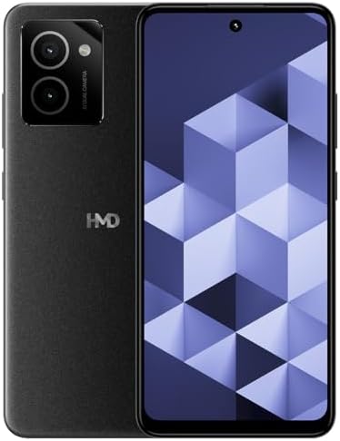 HMD Vibe | Verizon, T-Mobile, AT&T | Unlocked Smartphone | Android 14 | 2 Day Battery | 6.56" 90Hz HD+ Display | 6GB/128GB | 13MP Dual Camera | US Version | Charcoal