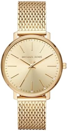 Michael Kors Pyper Three-Hand Gold-Tone Stainless Steel Mesh Women's Watch (Model: MK4339)