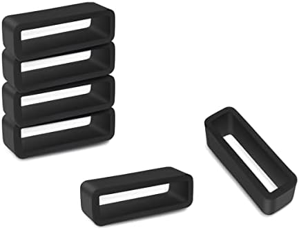 6 Pcs Watch Band Loop Holder Keeper for Resin Belt, Replacement Fastener Rings for Silicone Leather Rubber Watch Strap, Durable Fastener Retainer Size(16mm)