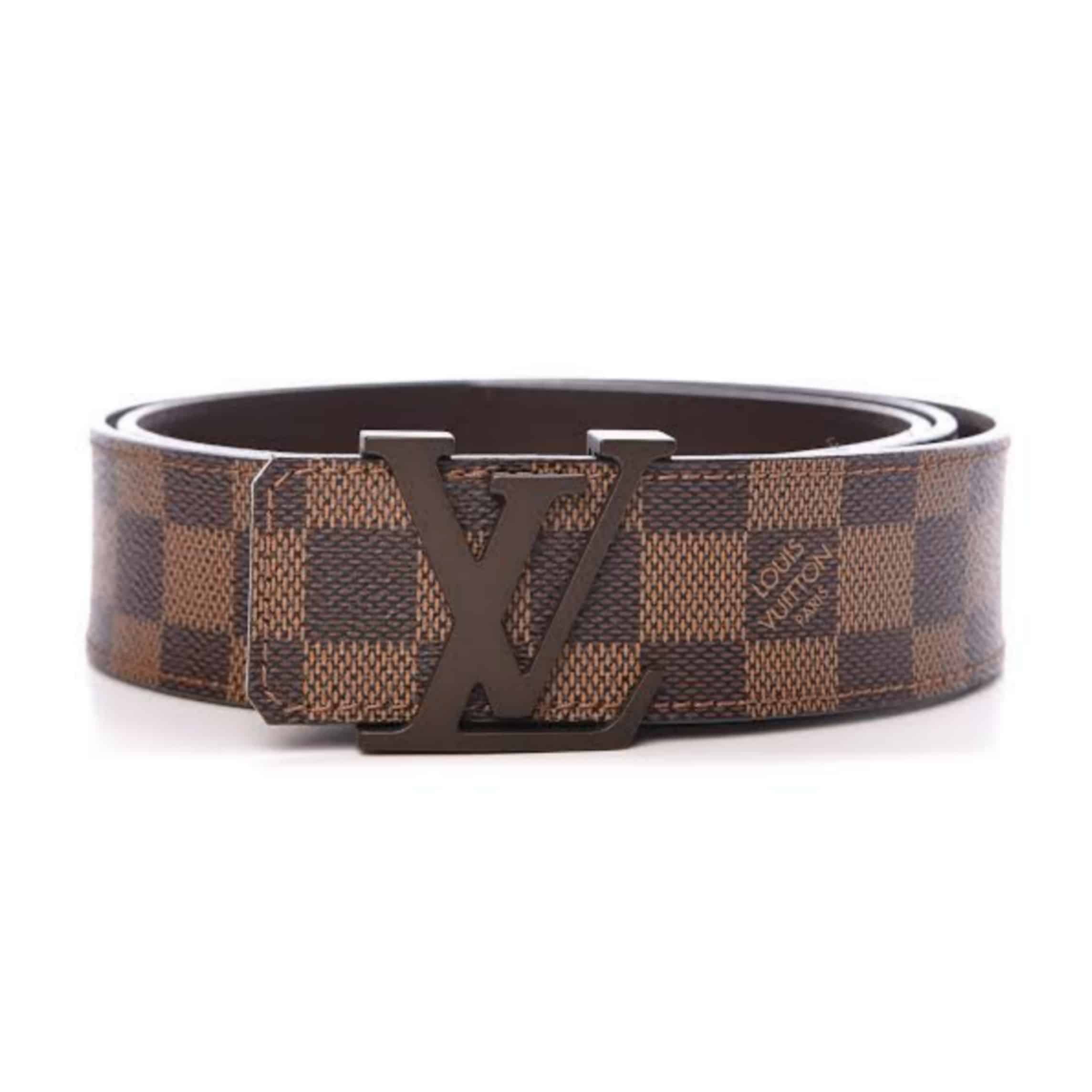 LOUIS VUITTON DAMIER EBENE LV INITIALES BELT – B31