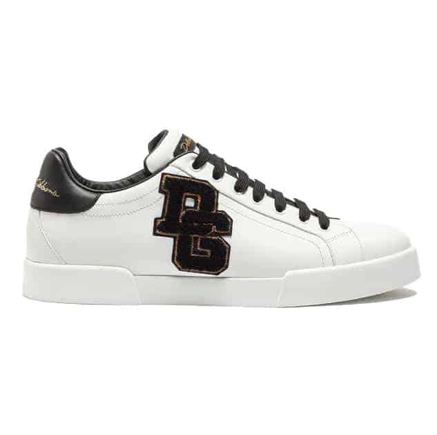 DOLCE & GABBANA PORTOFINO SNEAKERS IN NAPPA CALFSKIN WITH PATCHES – DG15