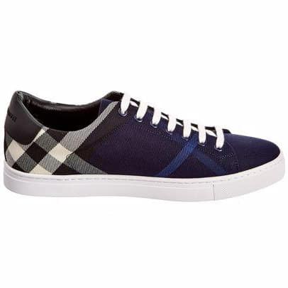 BURBERRY ALBERT HOUSE CHECK & LEATHER LOW-TOP SNEAKER – BBR4