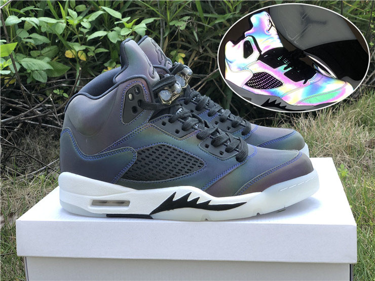PK JORDAN 5 RETRO OIL GREY REFLECTIVE UPPERS
