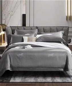 Brand replica hermes home grey cotton bedding set